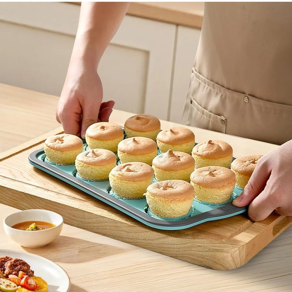 Non-Stick Pink Silicone Muffin Pan